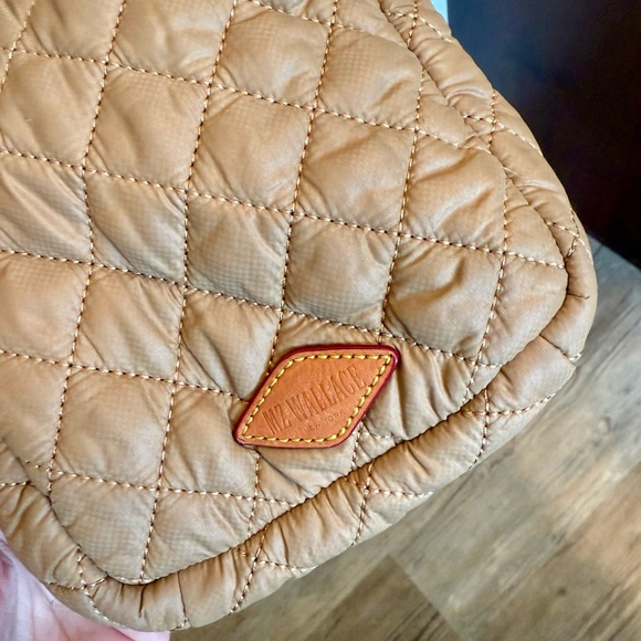 MZ Wallace METRO Tan Quilted Crossbody Bag - Picture 4 of 9